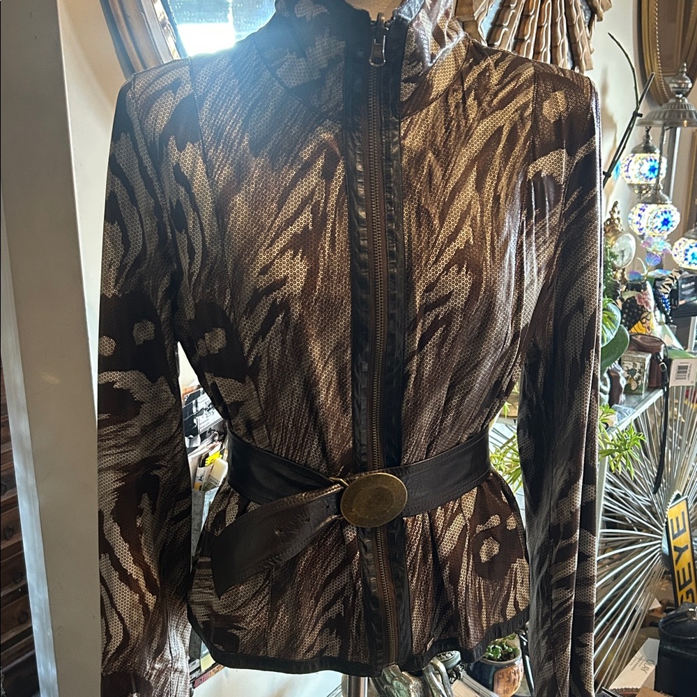 Reversible Stylish Brown Leather Jacket